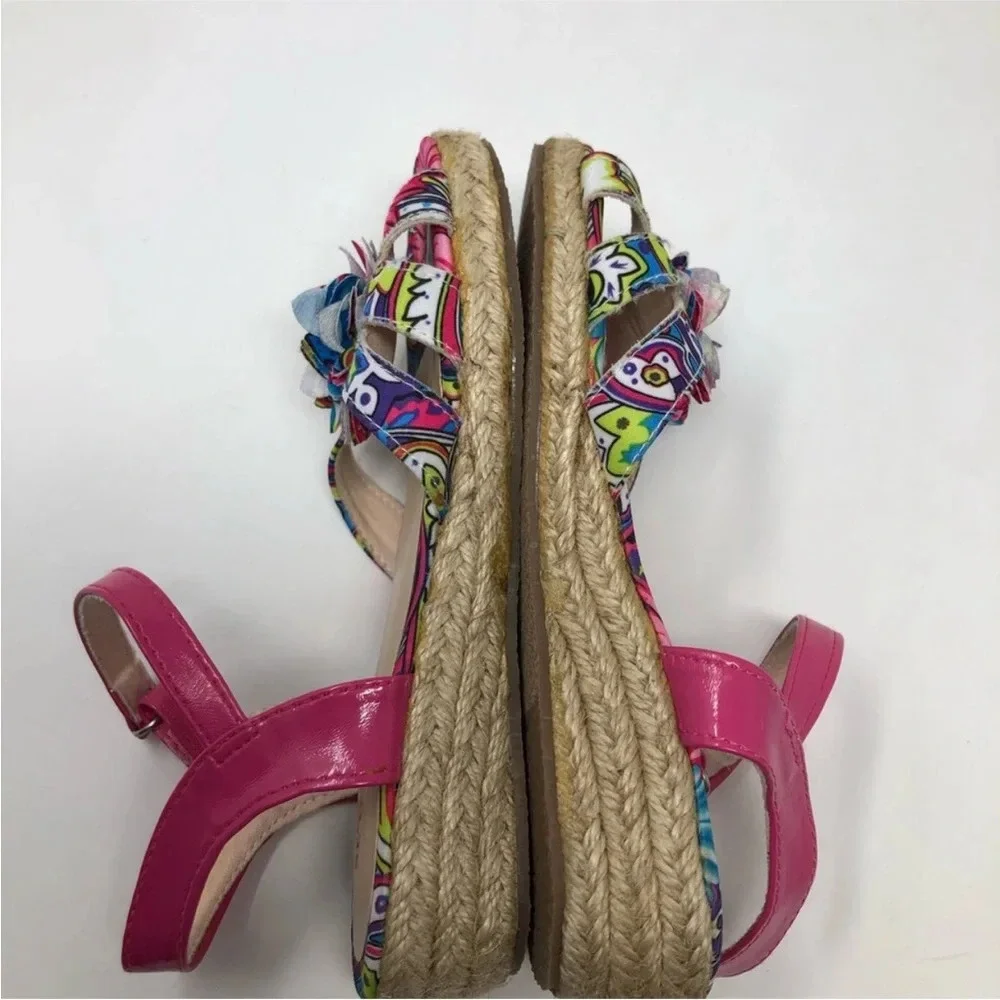 Seychelles Sandals Toddler Girl Size 7 Espadrille Pink Floral Print Summer